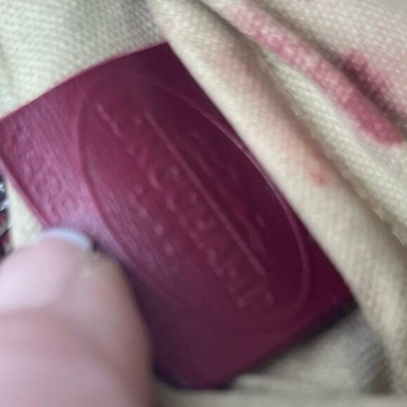 *Longchamp Vintage Le‎ Pliage Cuir Burgundy Wine Leather Clutch Wristlet - Picture 12 of 12